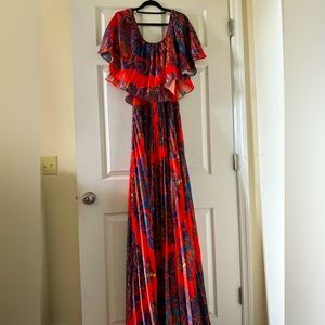 Maxi long beautiful dress. Muilty colors make you feel like a goddess